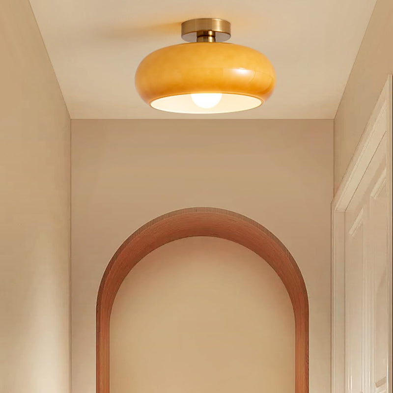Vintage Rund Glas Taklampa Carvallo
