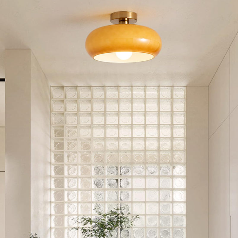 Vintage Rund Glas Taklampa Carvallo