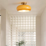Vintage Rund Glas Taklampa Carvallo