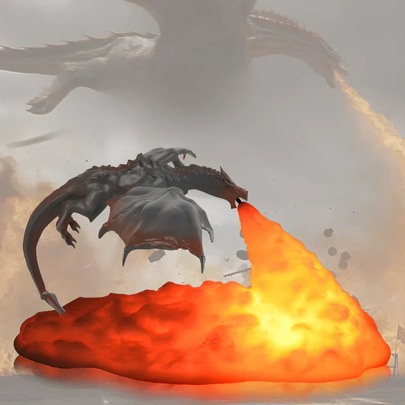 LED Fantasy Dragon Flame Bordslampa Carvallo