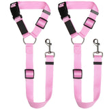 Pawellure Justerbart nackstöd hundbälte - 2-pack trasselfri säkerhetsbälte för bilresor Carvallo