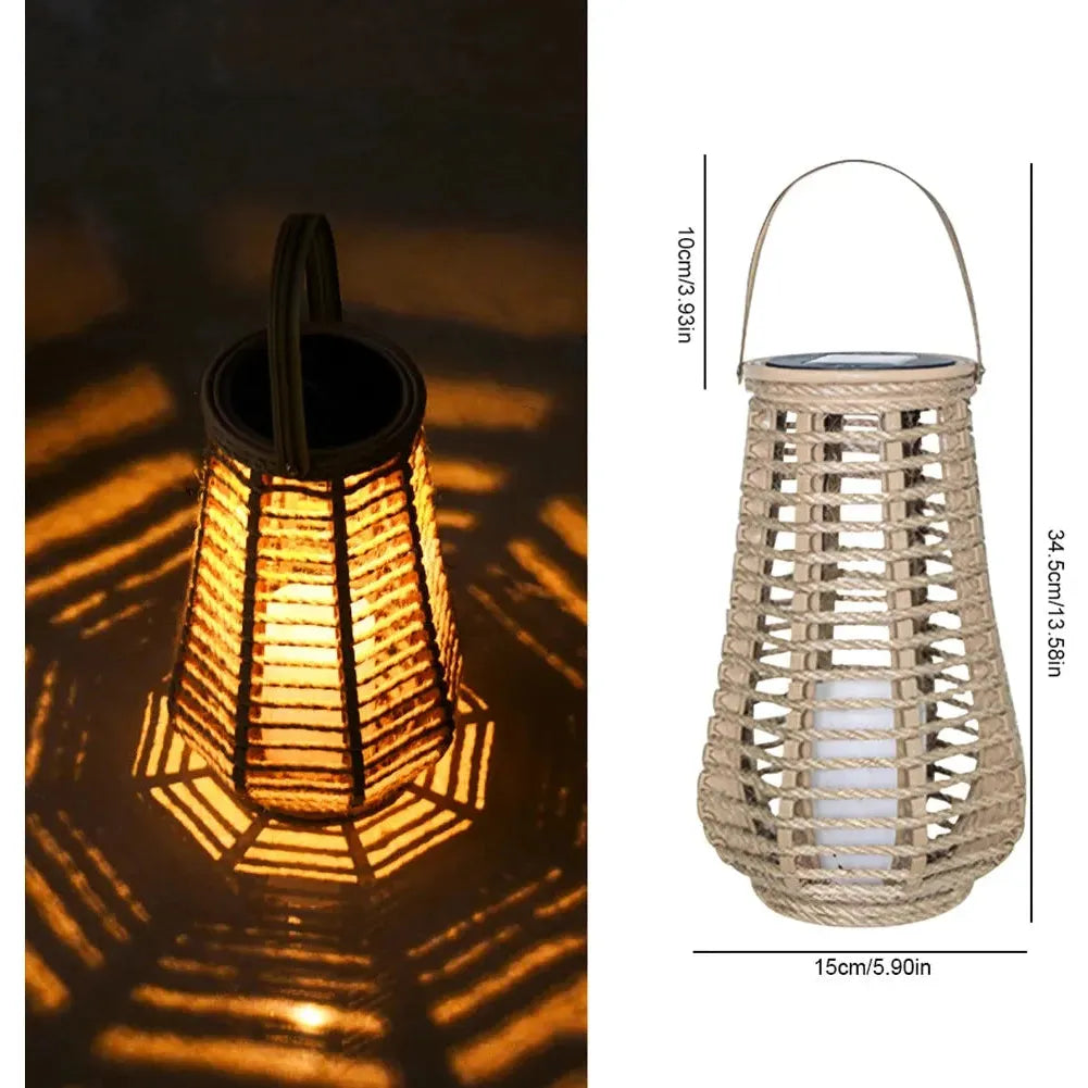 Carvallo - Elegant Soldriven Rattanlampa För Utomhus Charm Carvallo