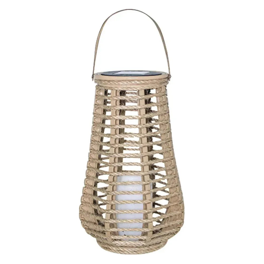 RattanRay Lykta - Vattentät Solcellsdriven Rattan Hänglykta Carvallo