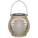 RattanRay Lykta - Vattentät Solcellsdriven Rattan Hänglykta Carvallo