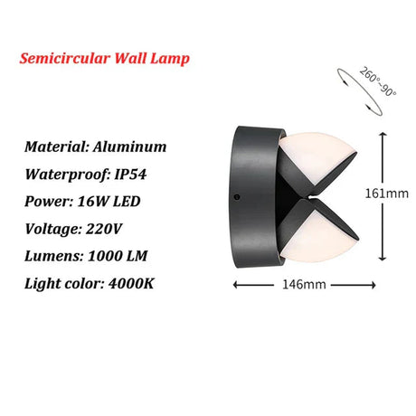 AquaSeal - Vattentät LED-vägglampa MILA Sverige