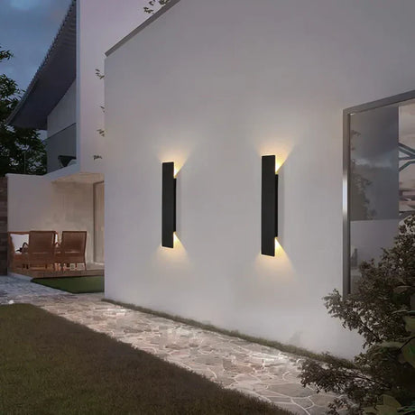 Utomhus Svart LED Vägglampa Aluminium Modern Carvallo