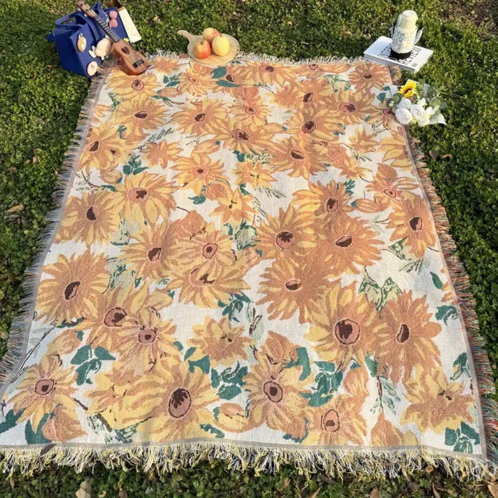 Vibrant Sun Floral Utomhusfilt Carvallo