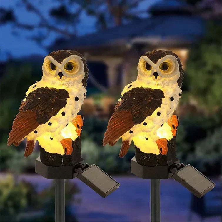 Owlight - Solar trädgårdslampa med dekorativ stolpe MILA Sverige