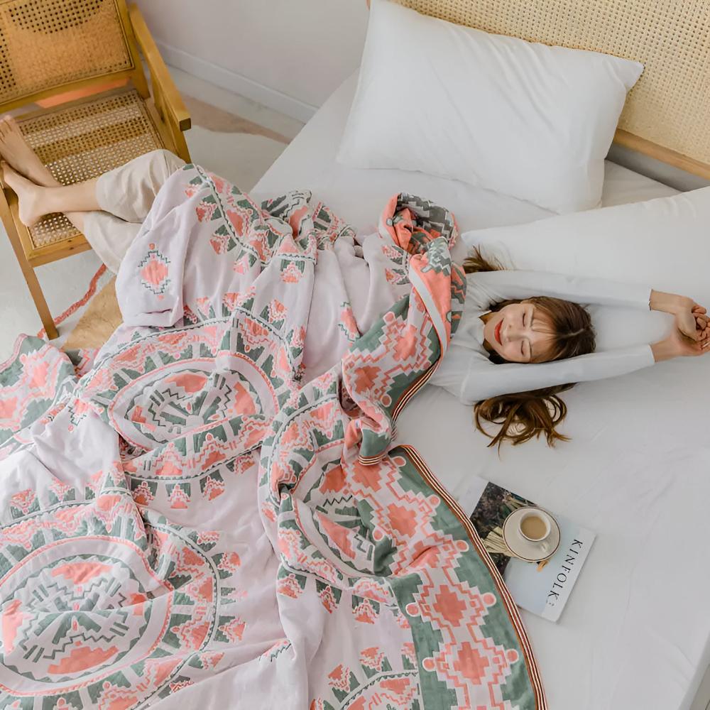 Rustik Vandrare Bomullsfilt Carvallo