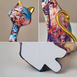 Sweet Lovers - Handmålat Kattpar Skulptur för Evig Kärlek Carvallo