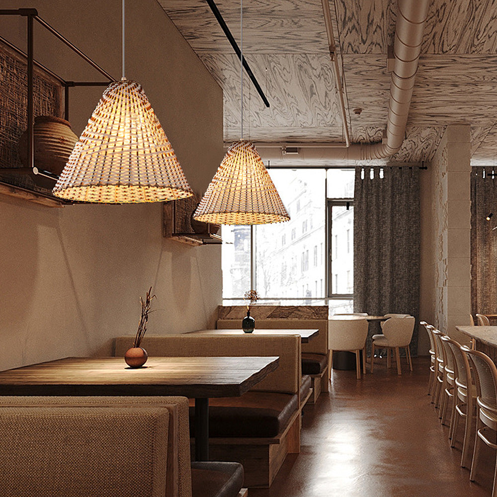 Boho Handgjord Vävd Rådhängande Lampa Carvallo