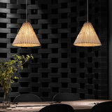 Boho Handgjord Vävd Rådhängande Lampa Carvallo