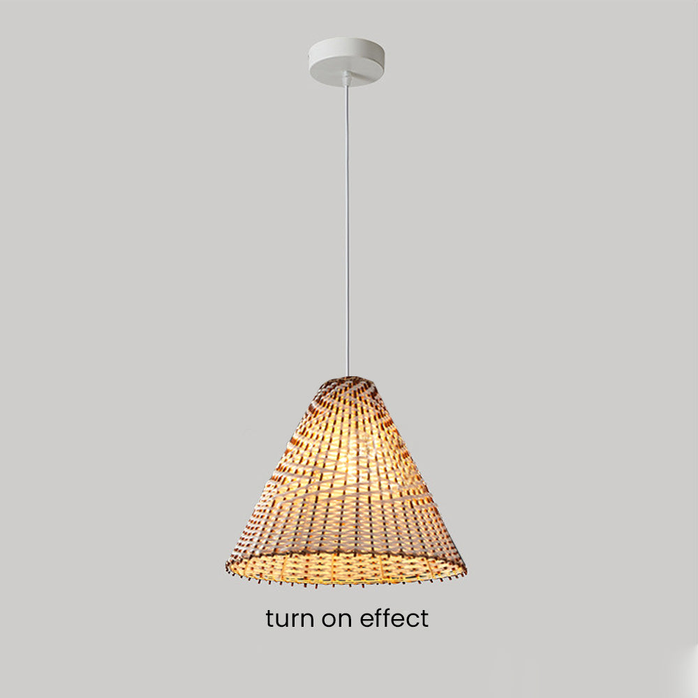 Boho Handgjord Vävd Rådhängande Lampa Carvallo