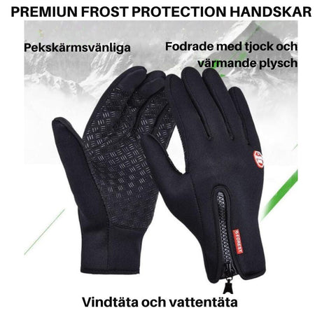Premium Termohandskar – Vind - och vattentäta-kläder-VaruZ-Svart/Röd med dragkedja-M-Hemnix