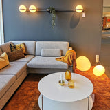 Snygg globformad utomhusvägglampa Carvallo