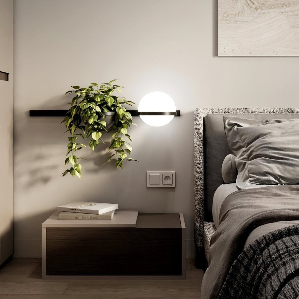 Snygg globformad utomhusvägglampa Carvallo