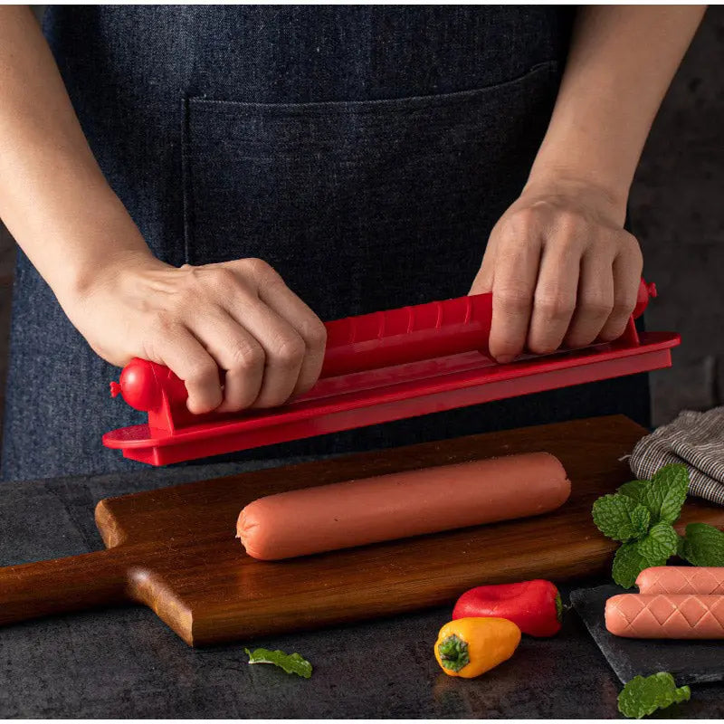 Criss-Cut varmkorvskärare – Verktyg i rostfritt stål och ABS för perfekt textur MILA Sverige