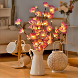 LED-belyst konstgjord gren bordslampa Carvallo