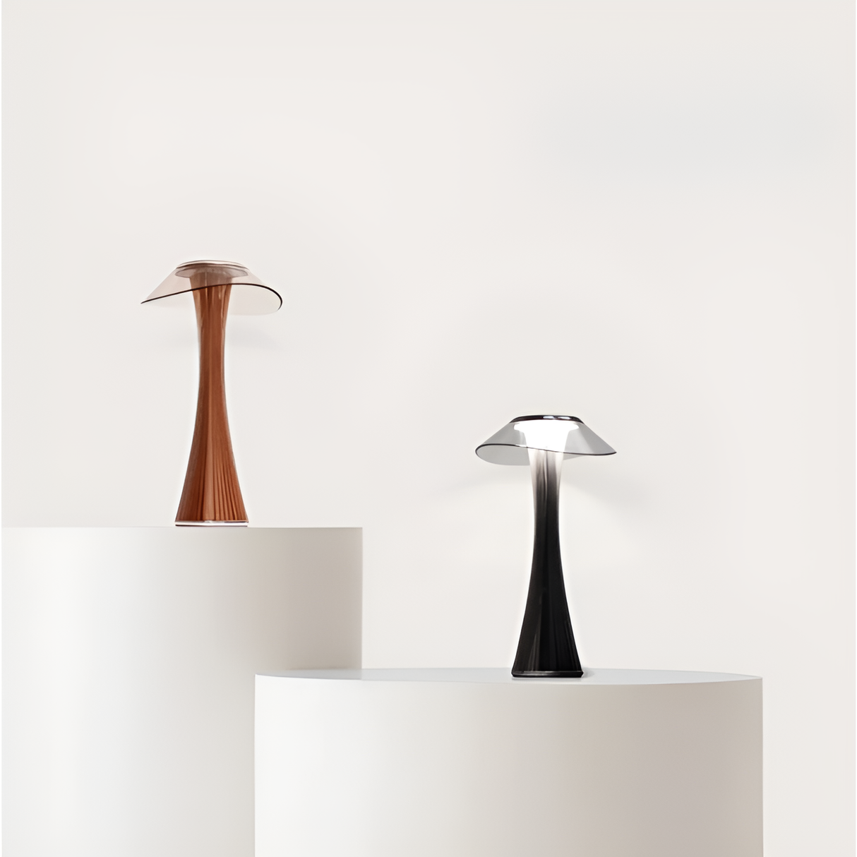 Gior Bordslampa - Uppladdningsbar Italiensk Kristall Nattduksbordslampa med Smart Touch Carvallo