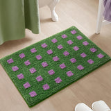 Rutig Halkfria Flockade Badrumsmatta Carvallo