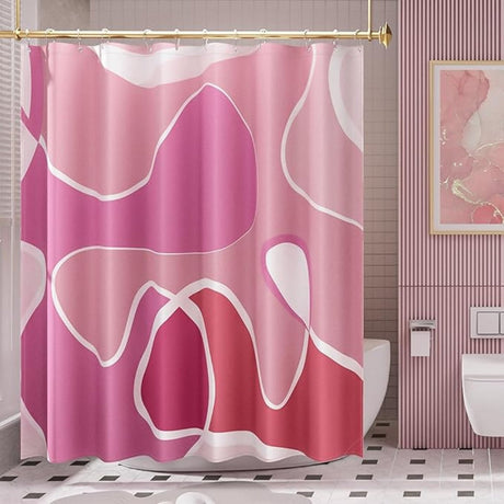 Poppie Klar Rosa Duschdraperi Carvallo