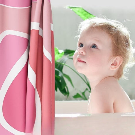 Poppie Klar Rosa Duschdraperi Carvallo