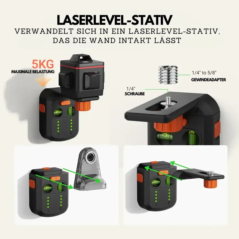 ProLevel360 - Självnivellerande lasernivå – Precisionsverktyg med 360° rotation MILA Sverige