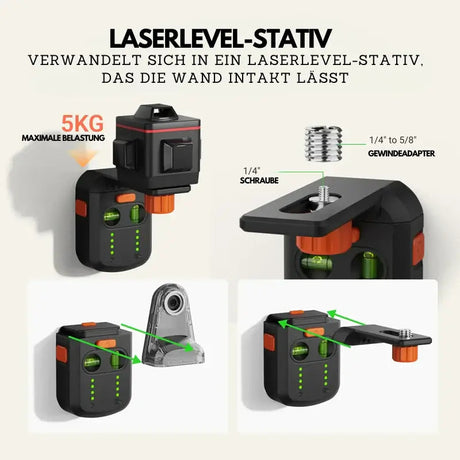ProLevel360 - Självnivellerande lasernivå – Precisionsverktyg med 360° rotation MILA Sverige