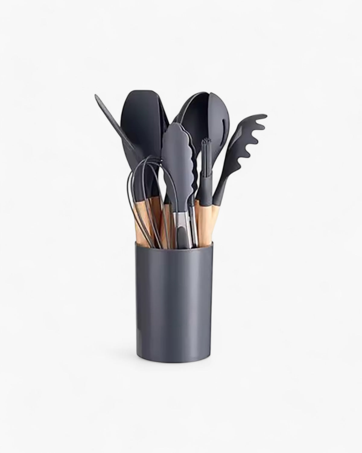 Carvallo – Miljövänligt Silikon Kökset med Bambu Handtag (12-delar) Carvallo