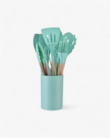 Carvallo – Miljövänligt Silikon Kökset med Bambu Handtag (12-delar) Carvallo