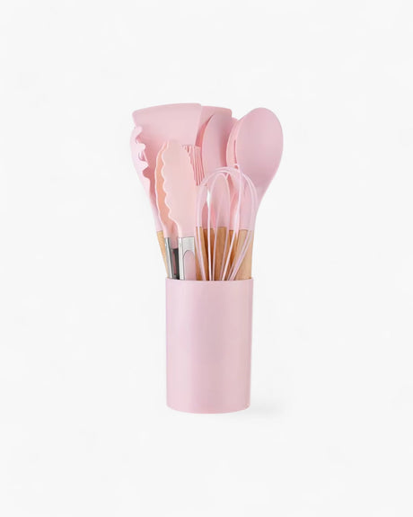 Carvallo – Miljövänligt Silikon Kökset med Bambu Handtag (12-delar) Carvallo