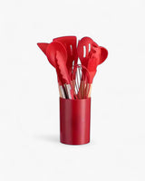 Carvallo – Miljövänligt Silikon Kökset med Bambu Handtag (12-delar) Carvallo