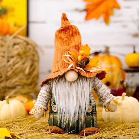 PumpkinElf Ornament - Elf Dwarf Plush Ornamenter Carvallo