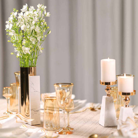 Pyramid Guld Marmor Ljushållare Carvallo