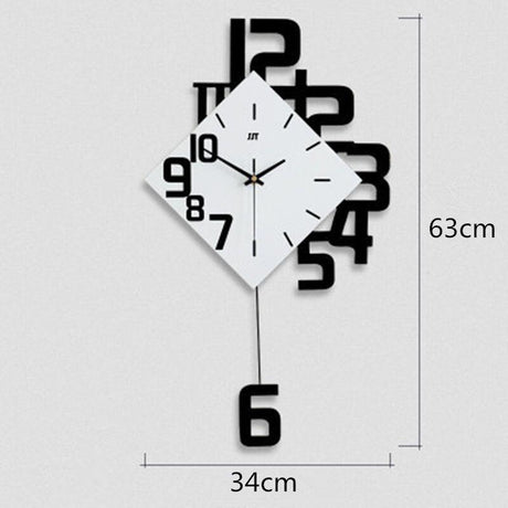Nordisk väggklocka – Modernt, konstnärligt design av trä för hemmet & kontoret Carvallo
