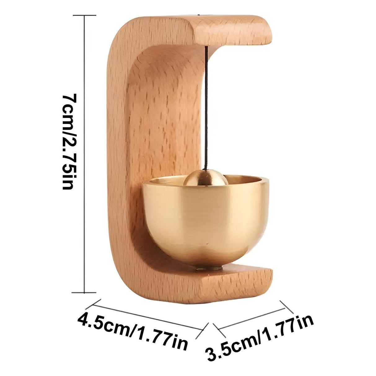 Melodic Doorbell - Dekorativt trä självhäftande japansk stil dörrklocka Carvallo