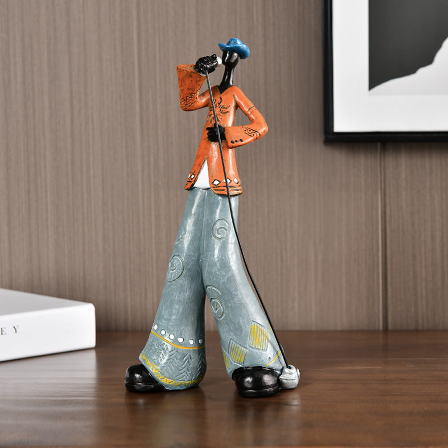 Väggkonst Resin Jazzmusiker Skulptur Carvallo