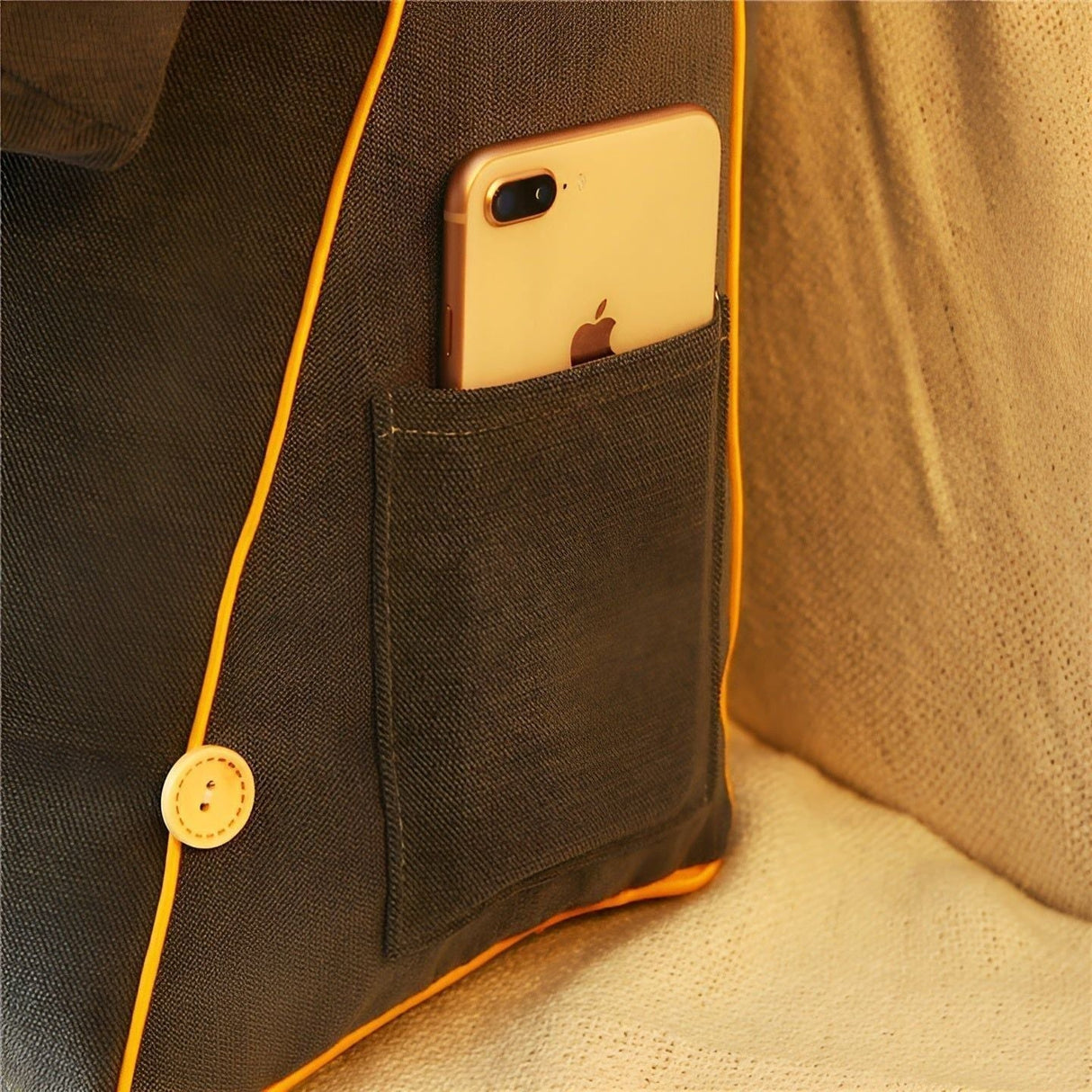 Läskuddar med ryggstöd - Multifunktionellt triangulärt läskudde och ryggstöd för säng Carvallo