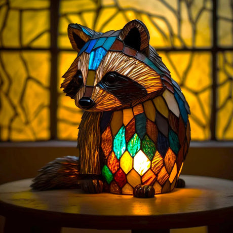 Animal Färgat Glas Bordslampa Ornament Carvallo