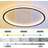 Rund LED-taklampa – Varmvitt ljus för en mysig atmosfär i vardagsrummet Carvallo