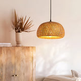 RattanShine Lampa - Handgjord Rattan Bamboo Chandeliers Takpendellampa Carvallo