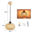 RattanShine Lampa - Handgjord Rattan Bamboo Chandeliers Takpendellampa Carvallo