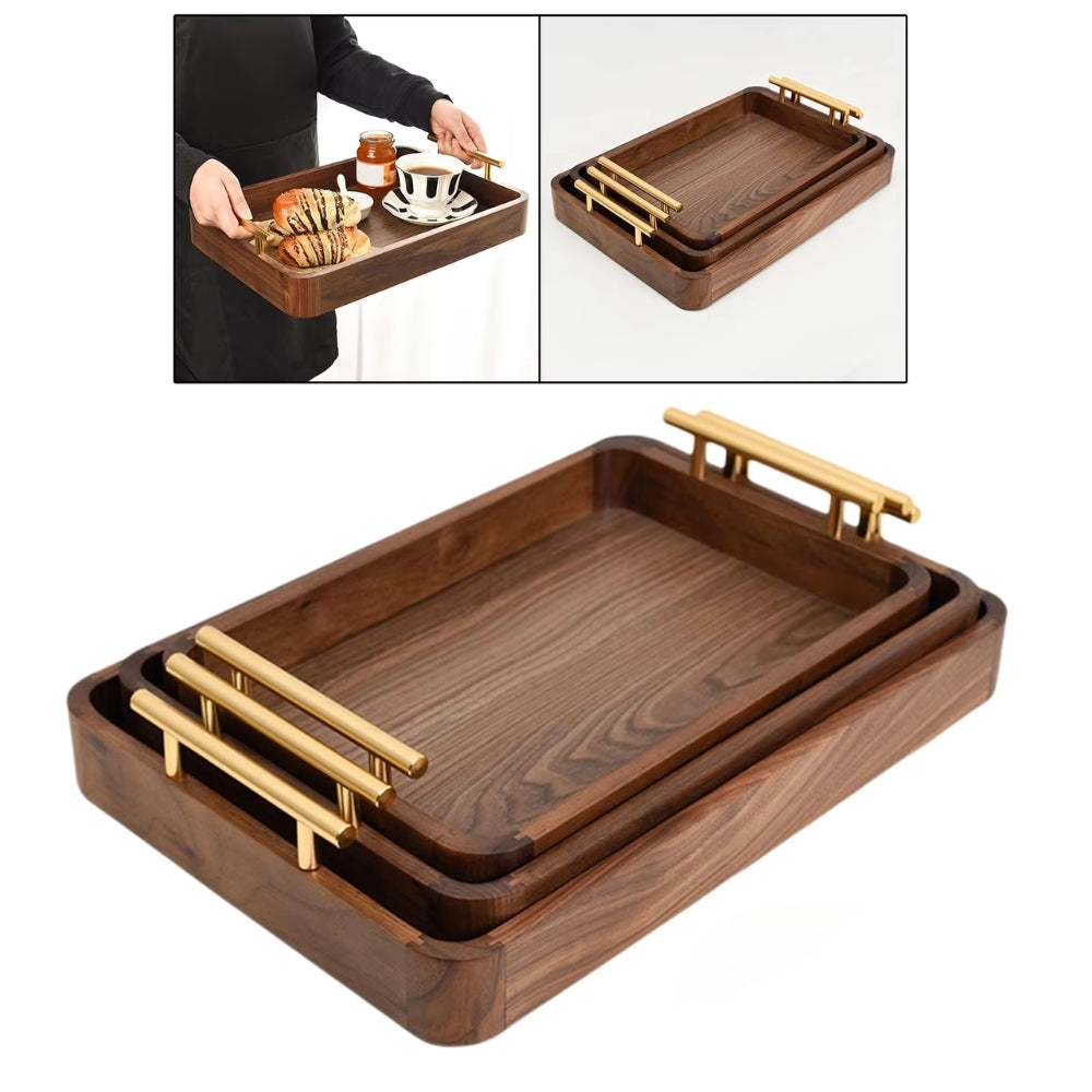 Regal Valnöt Serveringsbricka Carvallo