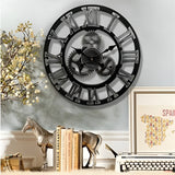 Industriell träklocka – Rustik vintage design för mysiga boendemiljöer Carvallo