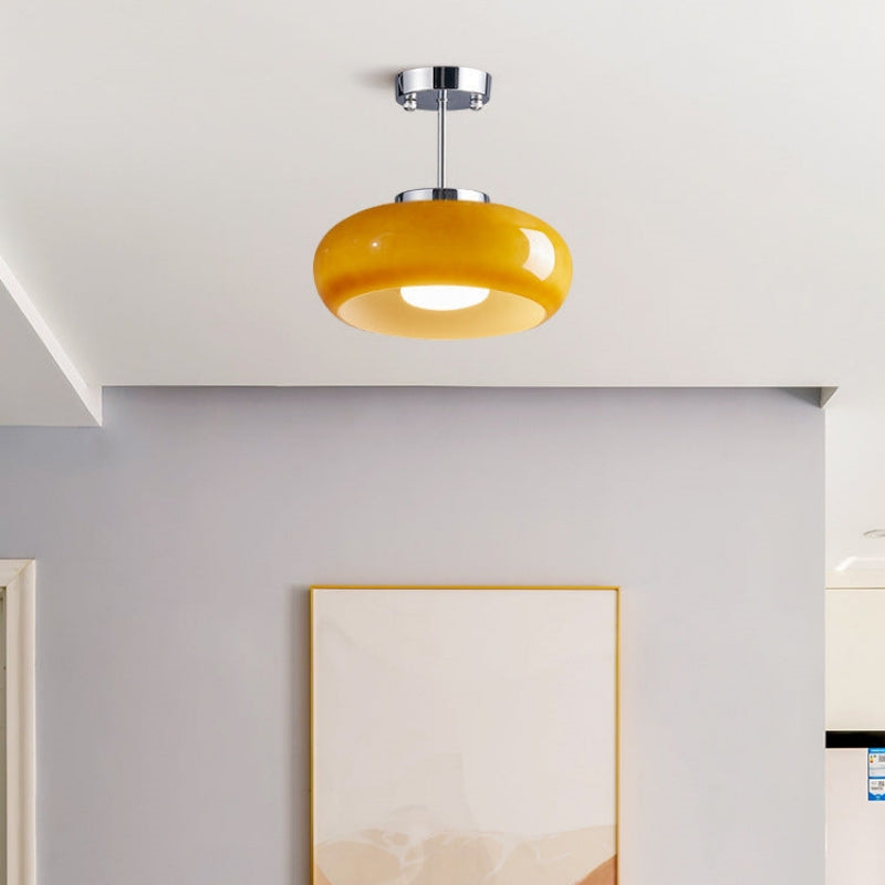 Vintage Rund Glas Taklampa Carvallo