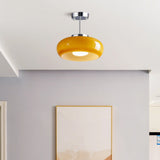 Vintage Rund Glas Taklampa Carvallo