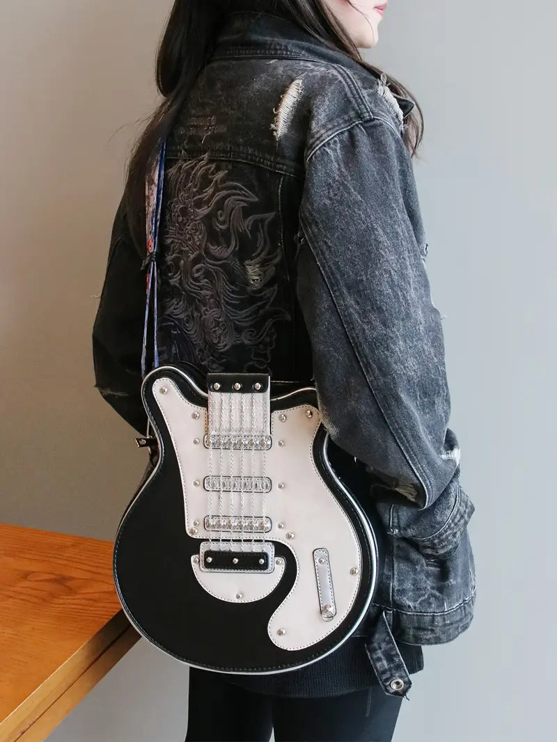 Rockstar - Vintage Retro Gitarr Crossbody Väska MILA Sverige
