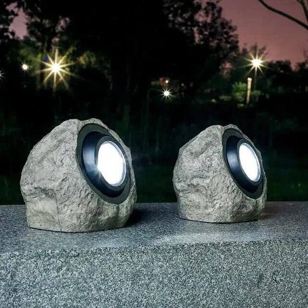 Realistiska Stenformade Utomhus Solenergilampor Carvallo