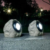 Realistiska Stenformade Utomhus Solenergilampor Carvallo
