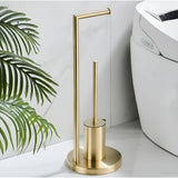 RollEase Hållare - Funktionell Badrumstoalettpapperhållare med Borste Carvallo